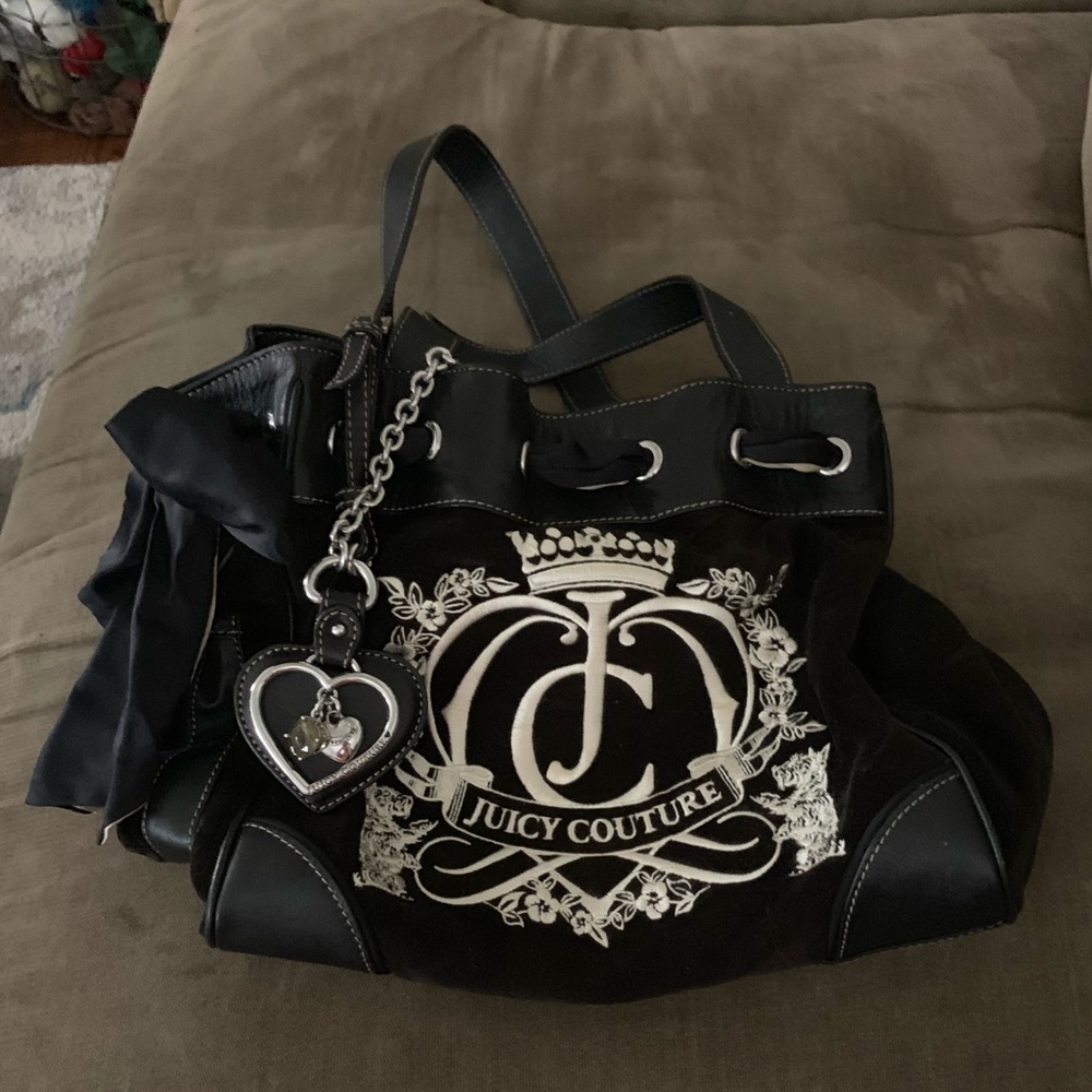 Juicy Couture Black Velour Handbag